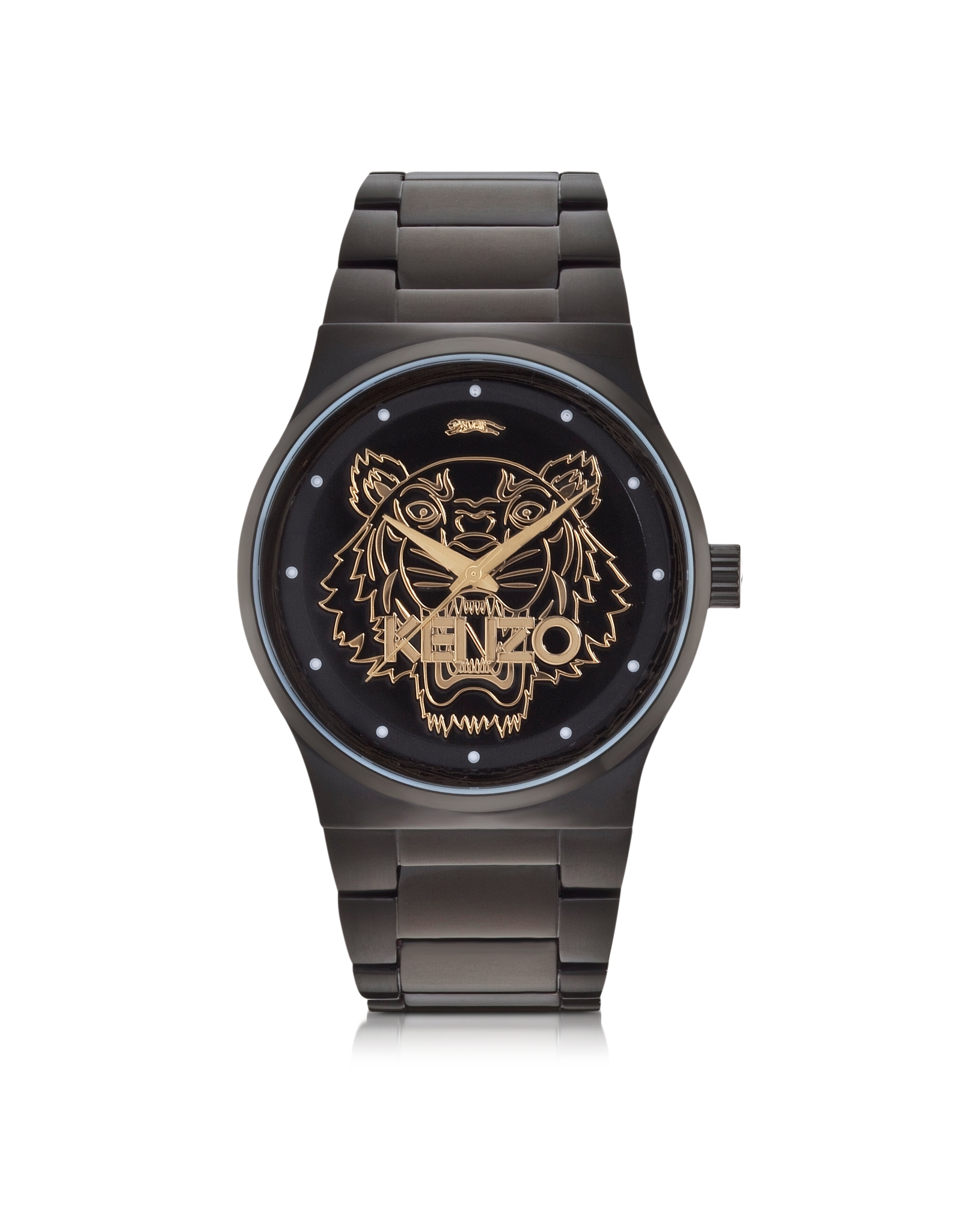 Lyst Kenzo Black And Gold Tiger Watch in Black for Men