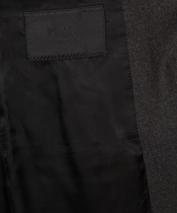 Prada Dark Grey Wool Blend Two-Button Blazer in Gray for Men (grey ...