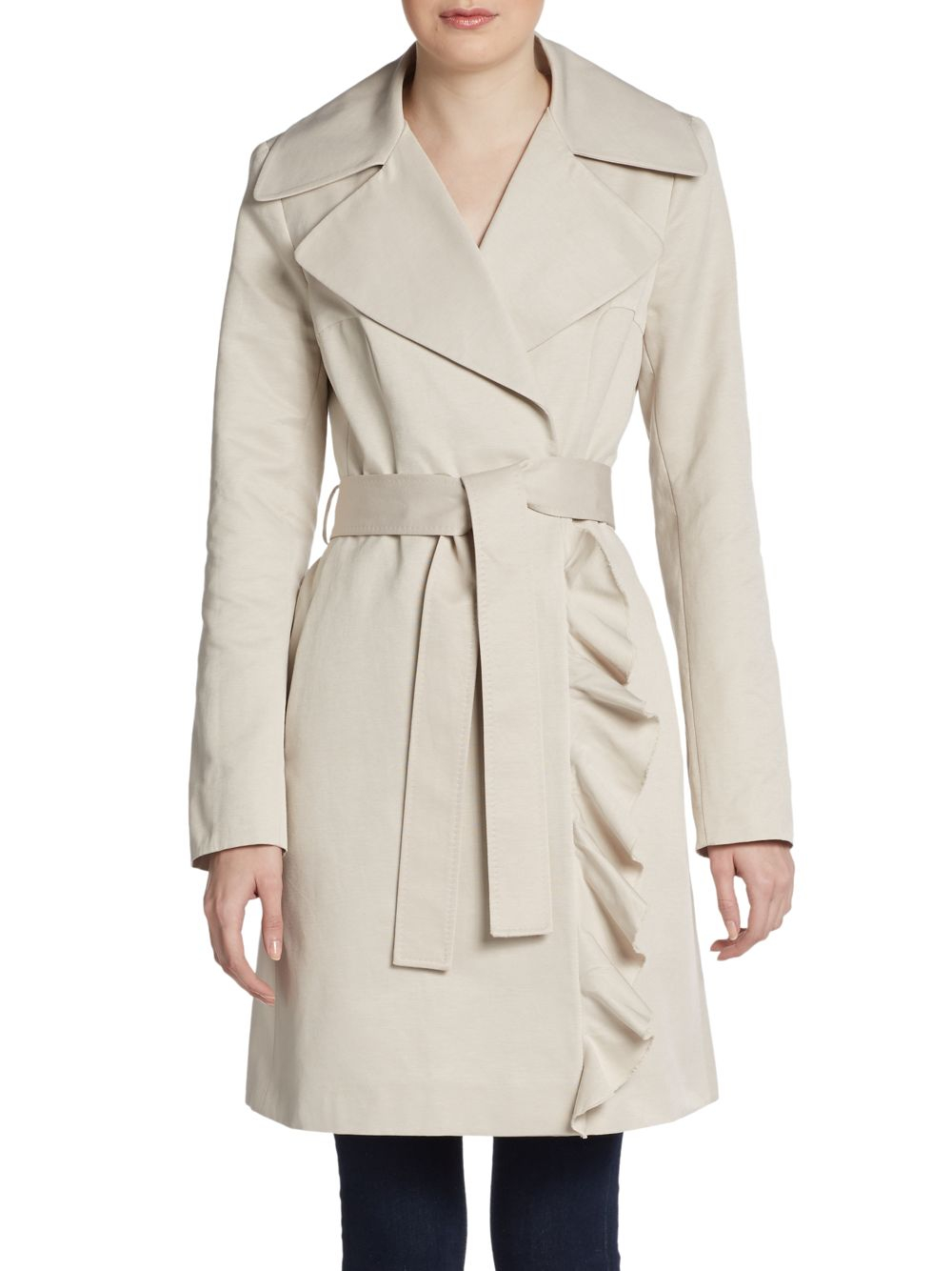 tahari ruffle jacket