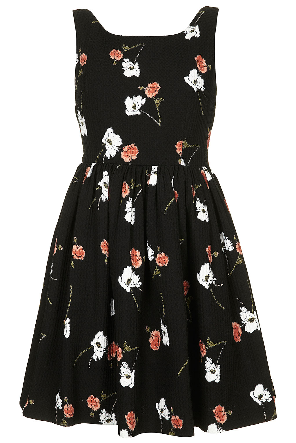 Lyst - Topshop Floral Print Sundress By Kate Moss For in Black