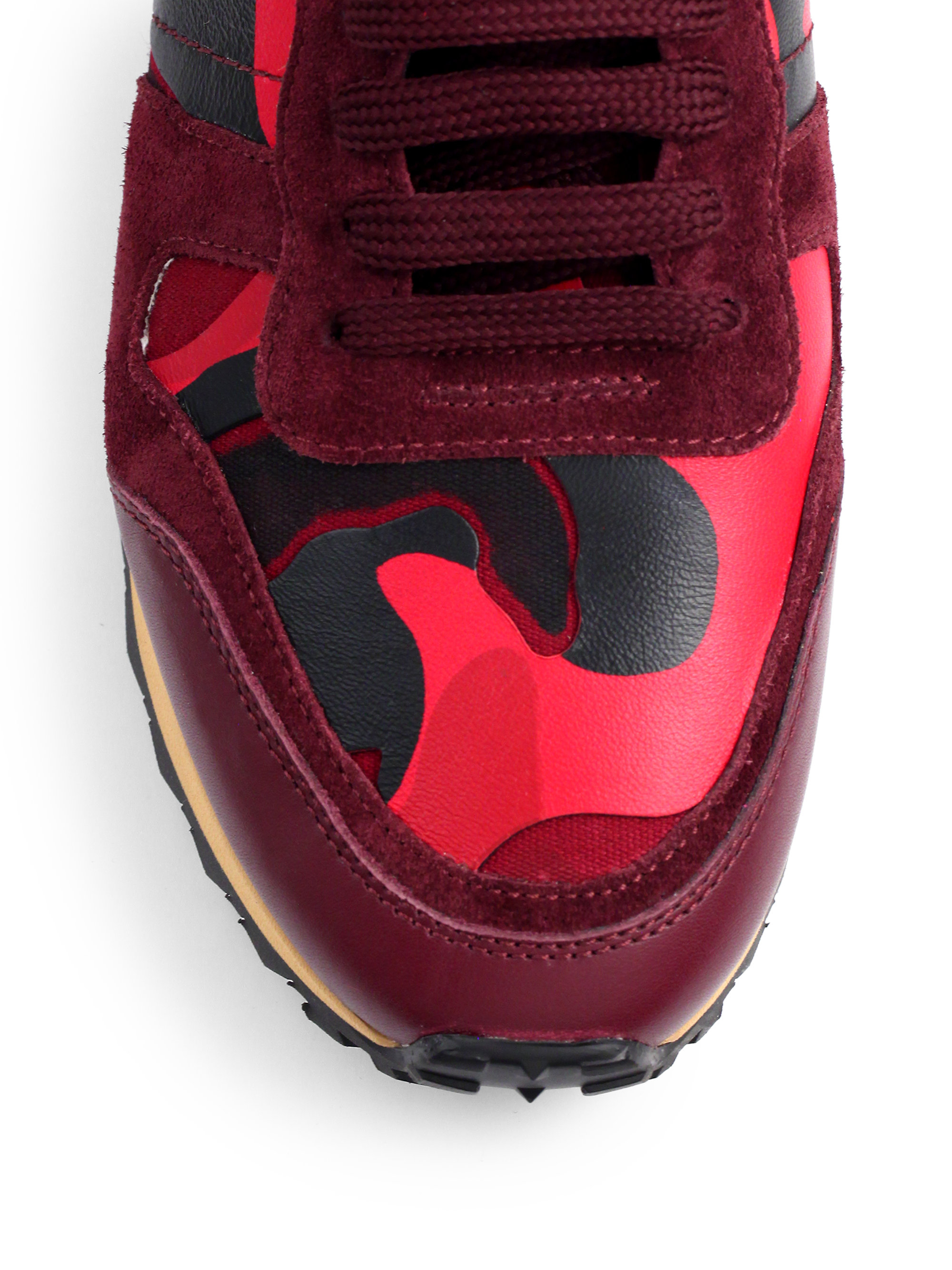 valentino trainers red camo