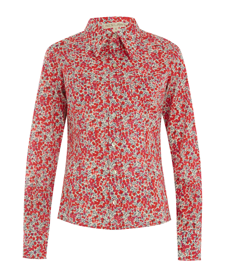 Lyst - Liberty Wiltshire Long Sleeved Extra Fitted Camille Shirt in Blue