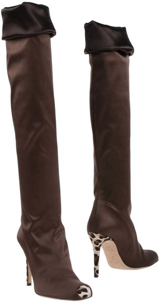 Rene Caovilla Highheeled Boots in Brown | Lyst