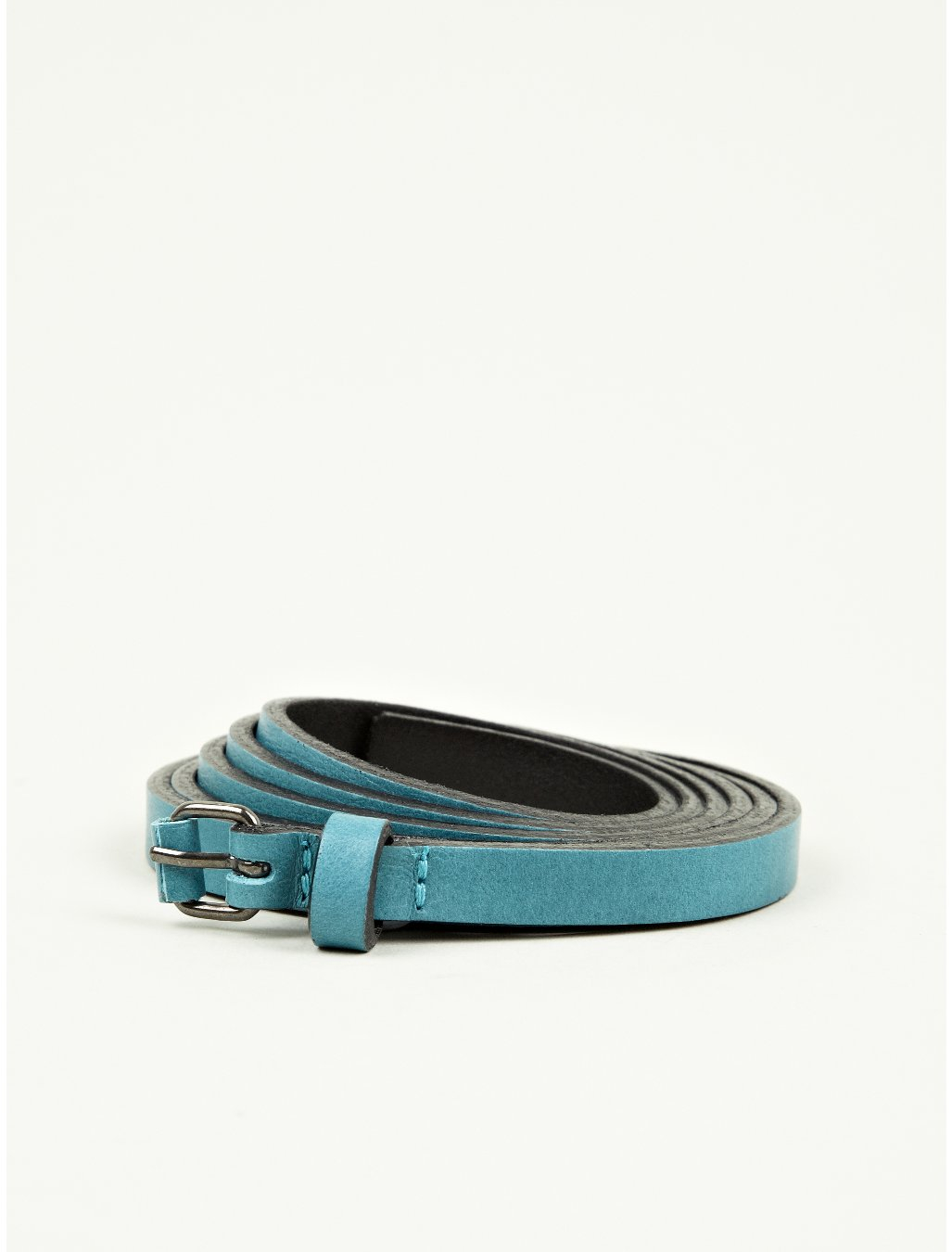 Carven Mens Turquoise Slim Leather Belt in Blue for Men (turquoise) | Lyst