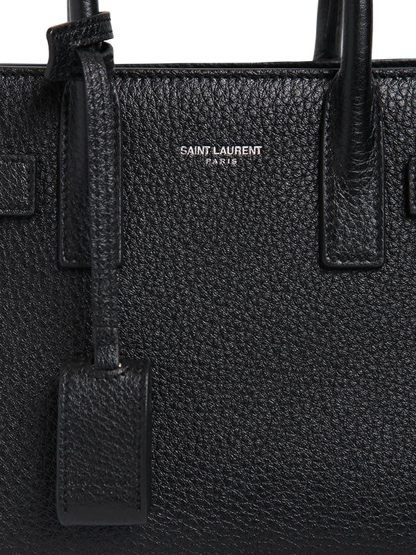 Saint laurent Nano Sac De Jour Grained Leather Bag in Black | Lyst