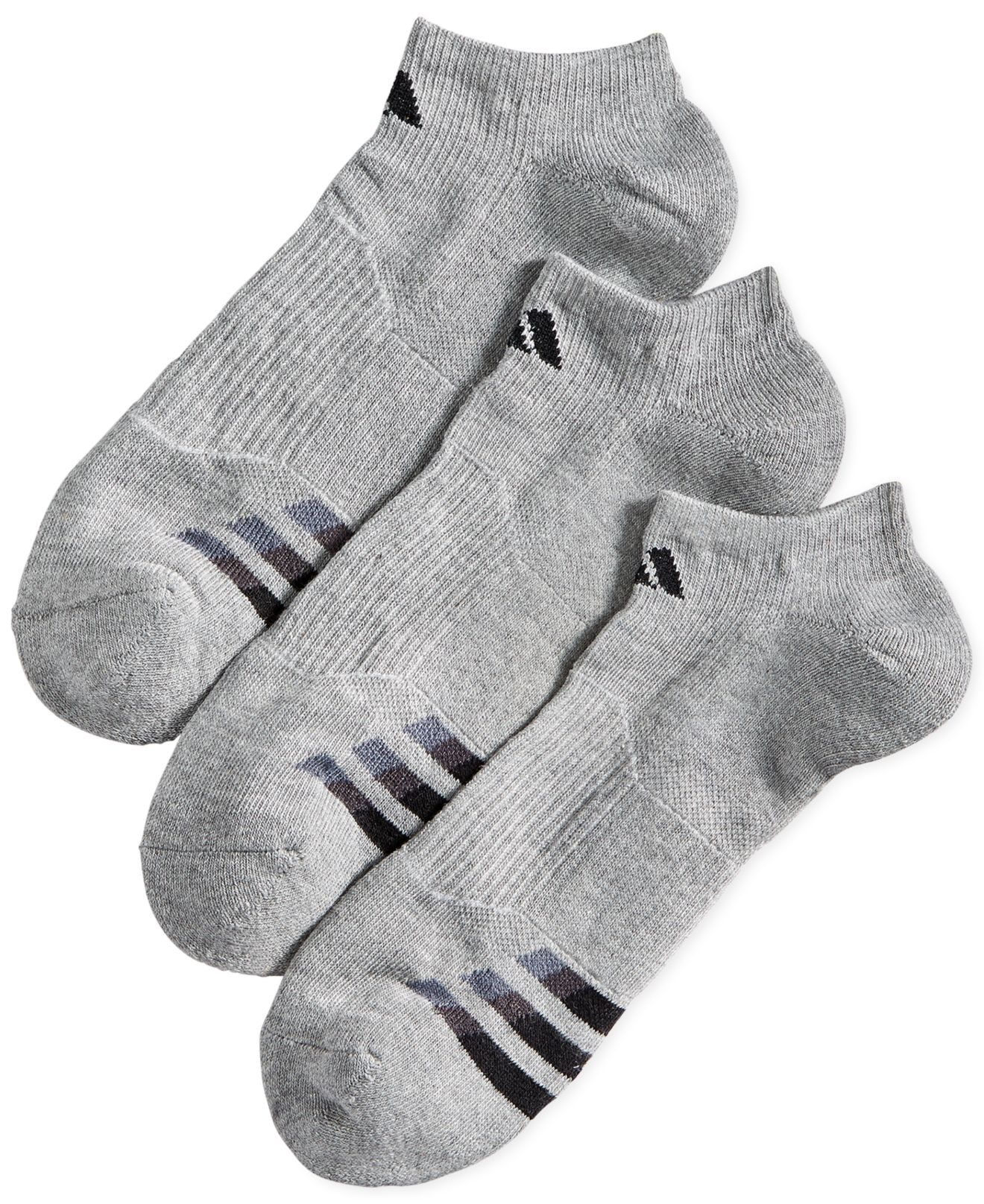 Adidas originals Men's Cushion Performance No-show Socks 3-pack in Gray ...