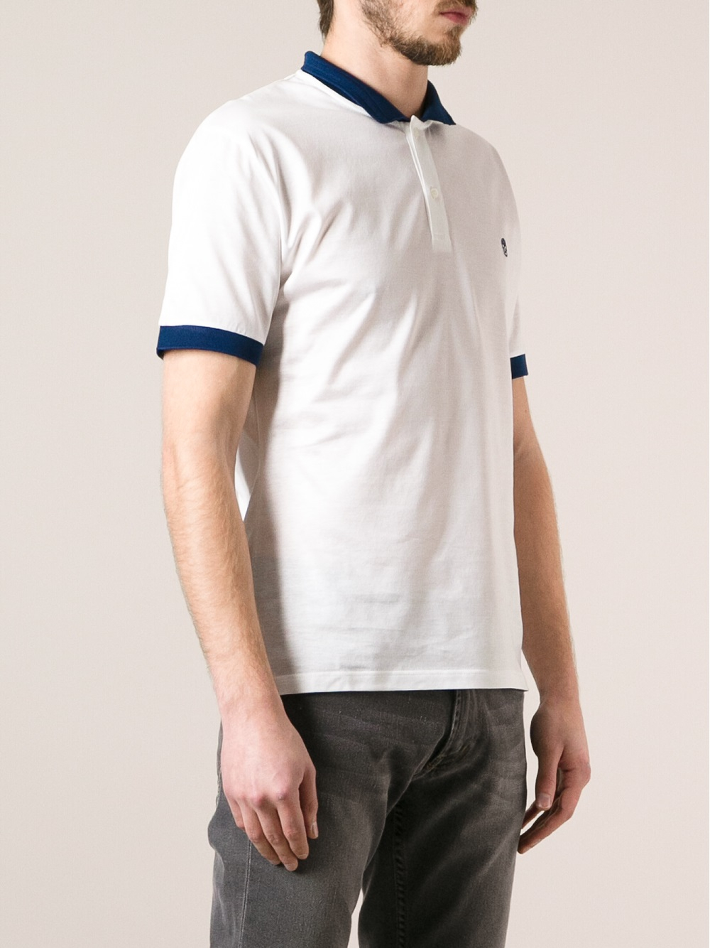 Lyst - Alexander Mcqueen Classic Polo Shirt in White for Men