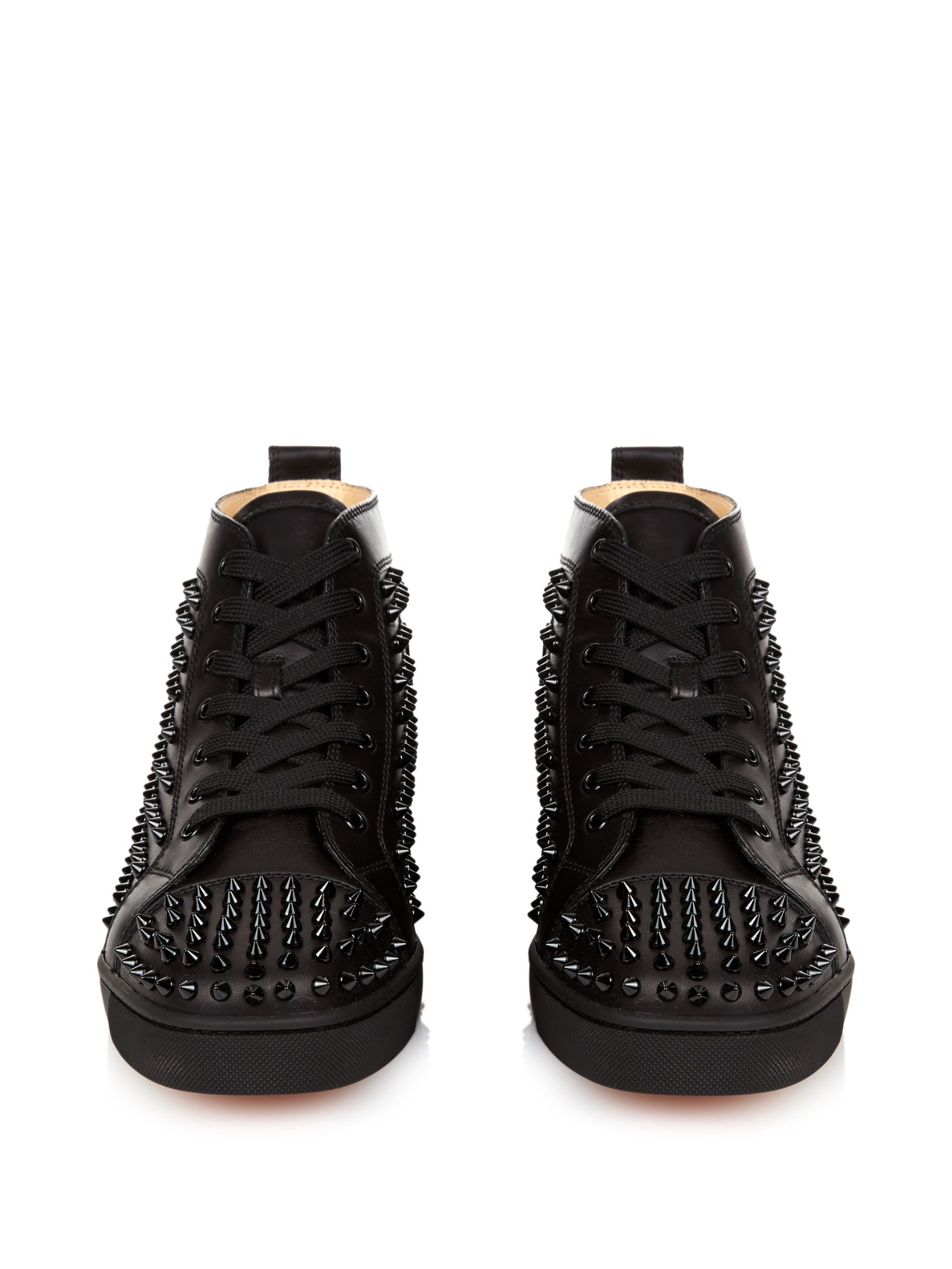 black christian louboutin spiked sneakers - Bavilon Salon  
