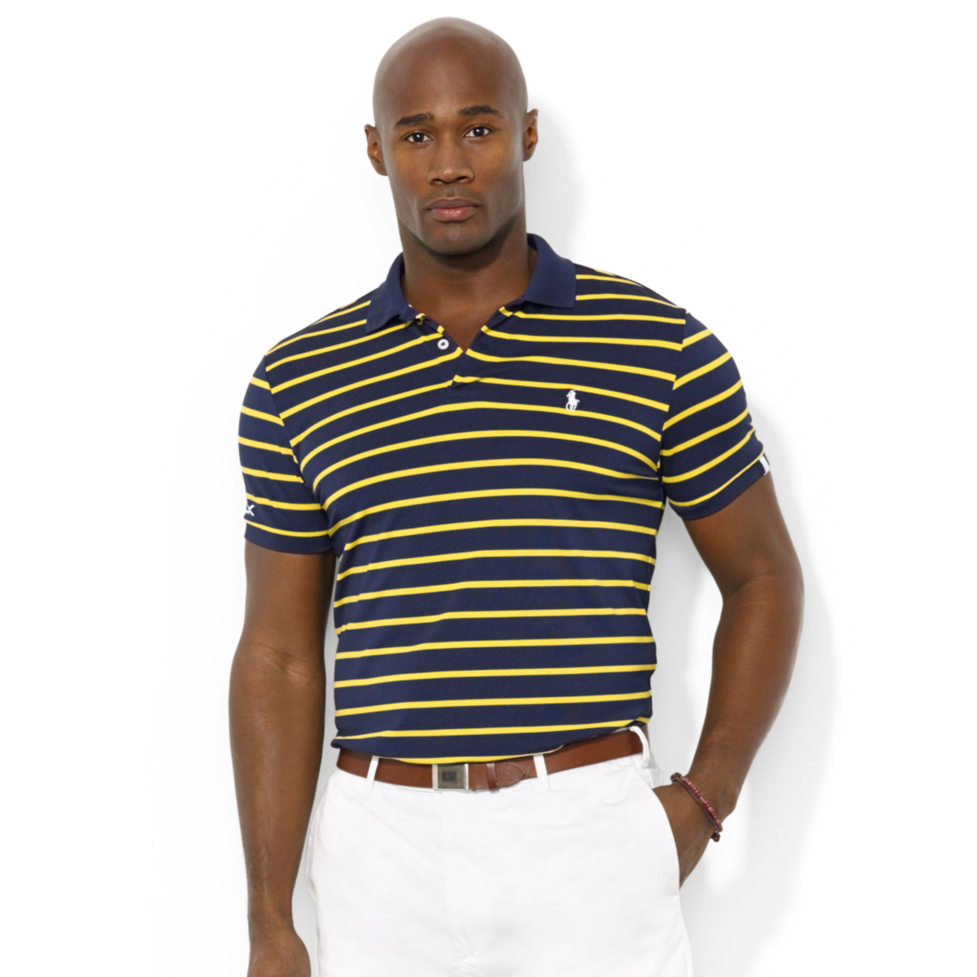 Polo Ralph Lauren Polo Big and Tall Rlx Striped Stretchpiqué Polo Shirt ...