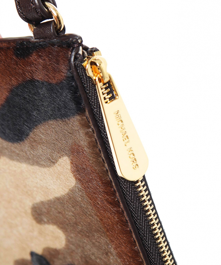 Lyst MICHAEL Michael Kors Bedford Zip Clutch Bag in Brown