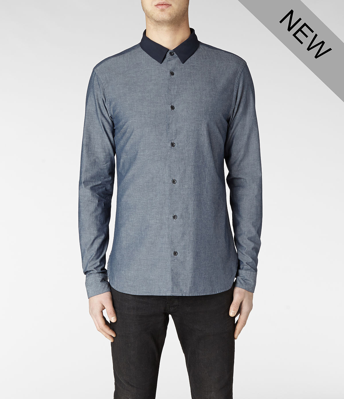 allsaints blue shirt