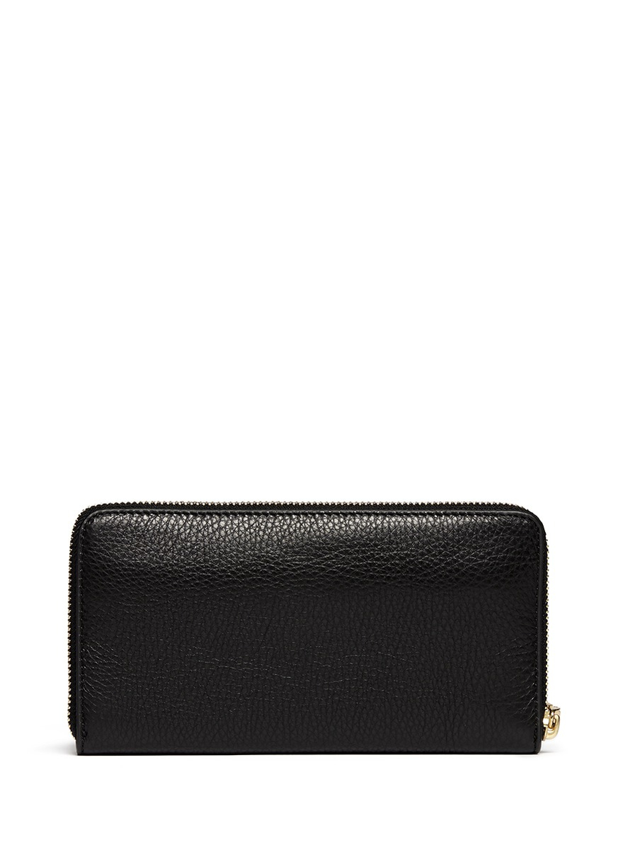 Lyst - Tory Burch 'thea' Zip Continental Wallet in Black