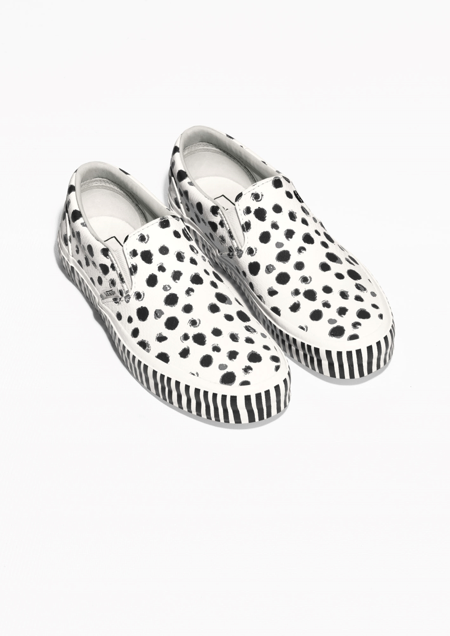& Other Stories Vans Dalmatian Leather Slip-On Shoes in Black - Lyst