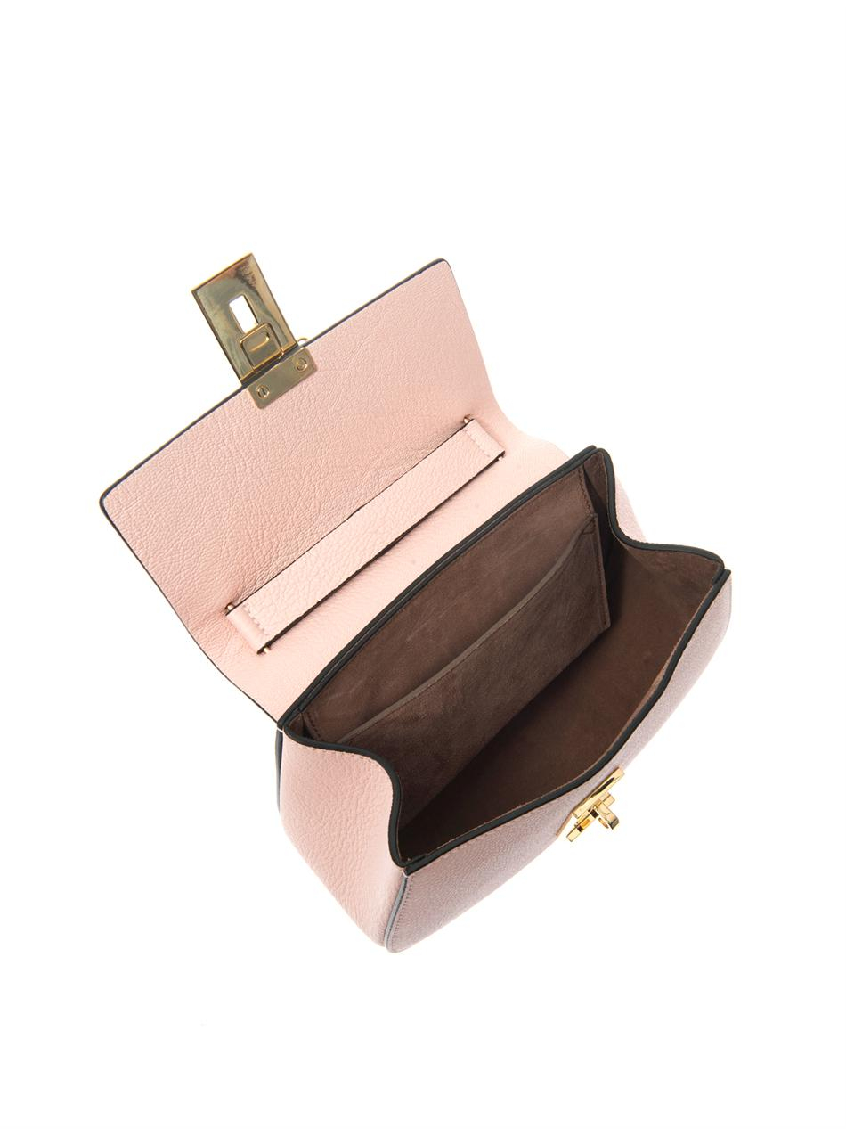 Chlo Drew Small Leather Shoulder Bag in Pink | Lyst  