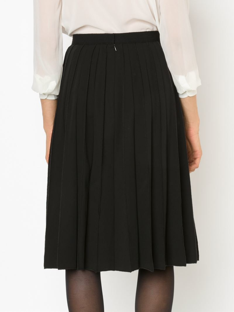 Lyst - Marc Jacobs Pleated Midi Skirt in Black