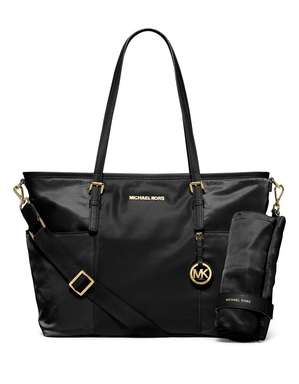 Michael michael kors Jet Set Large Nylon Diaper Bag in Black Lyst