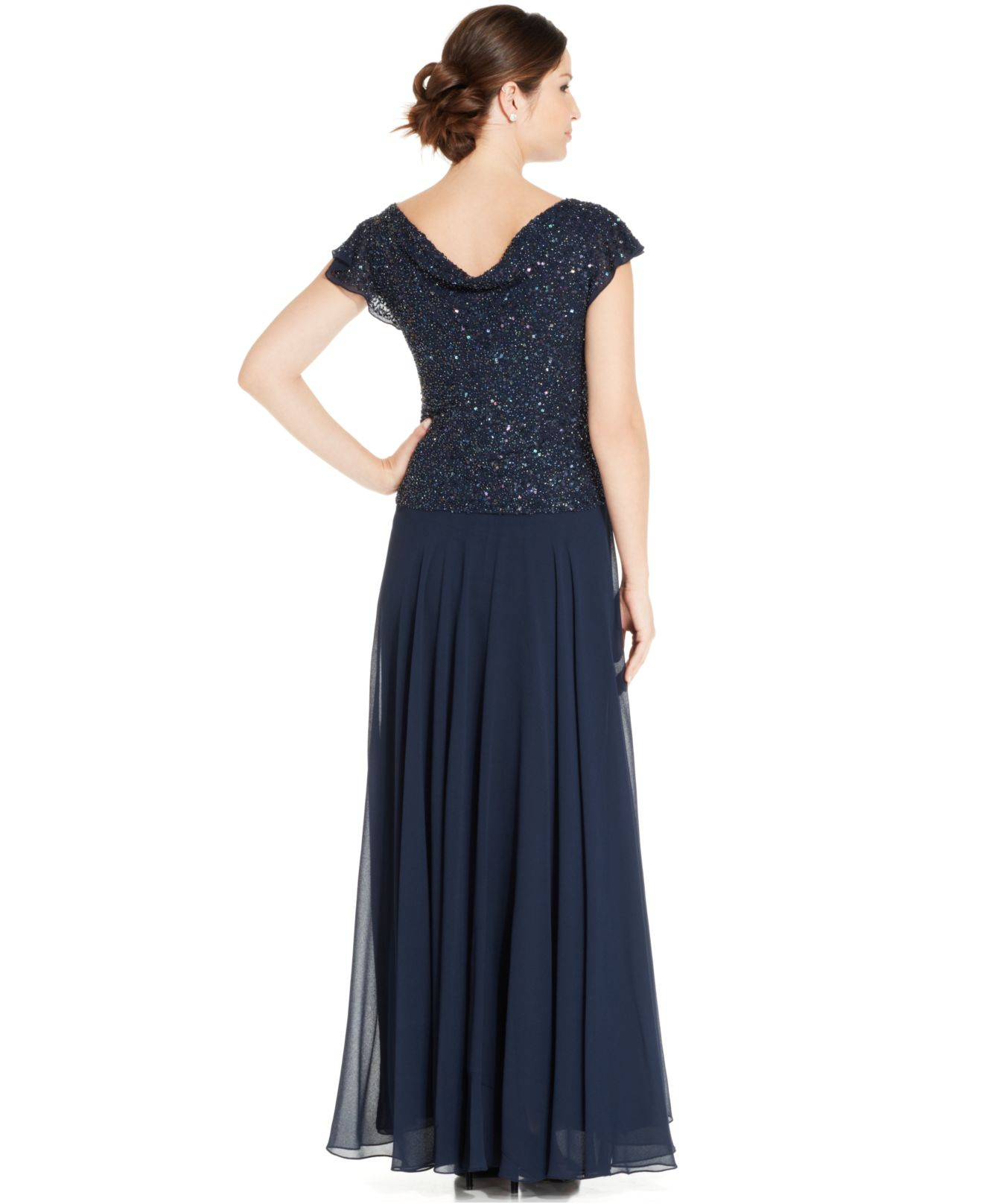 j kara beaded popover gown