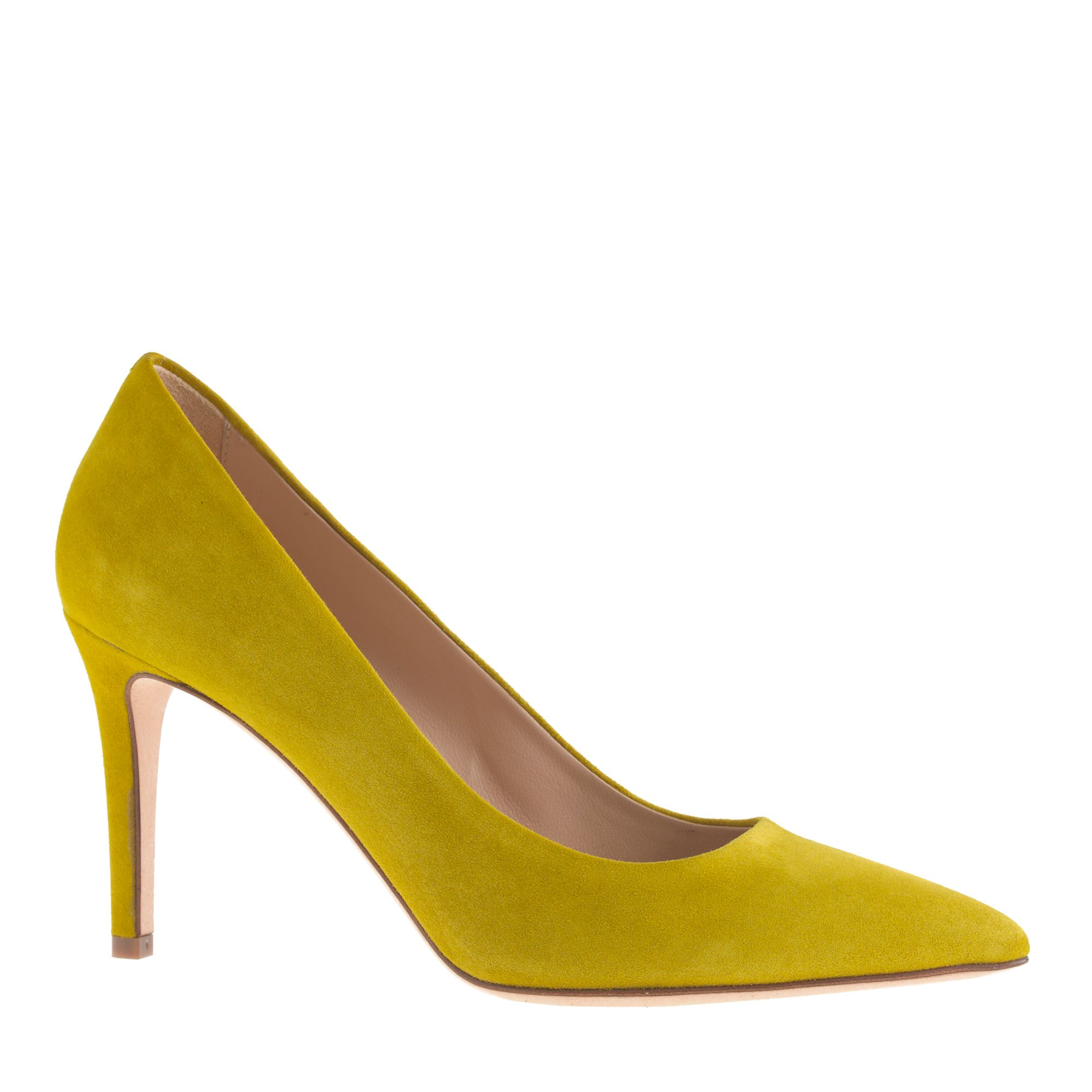 J.crew Everly Suede Pumps in Yellow (deep chartreuse) | Lyst