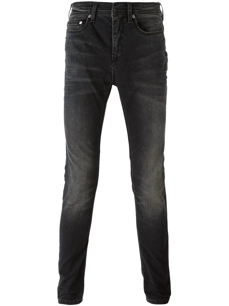 Lyst - Neil Barrett Stone Washed Jeans in Black for Men