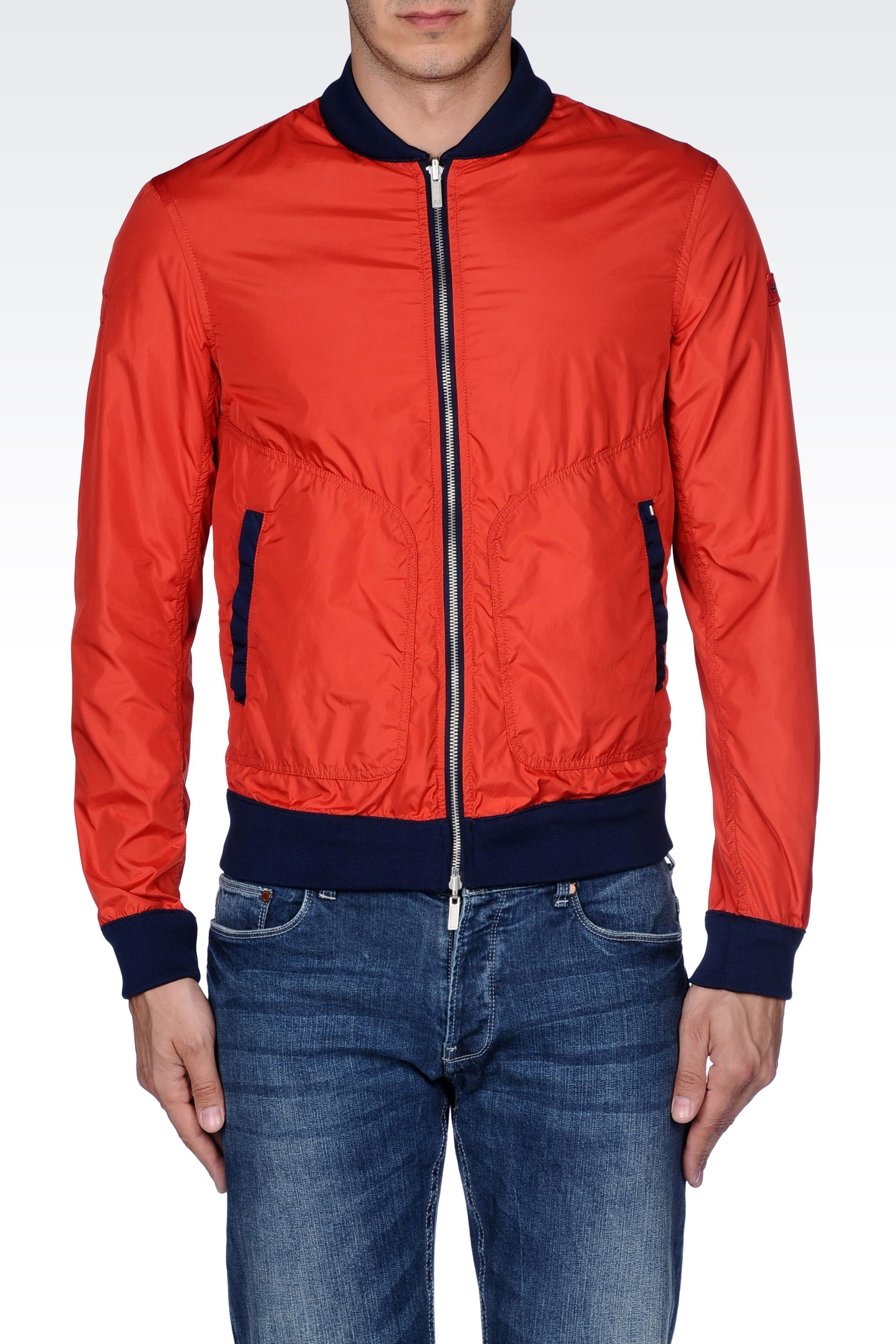 Lyst - Armani Jeans Bomber Jacket in Orange for Men