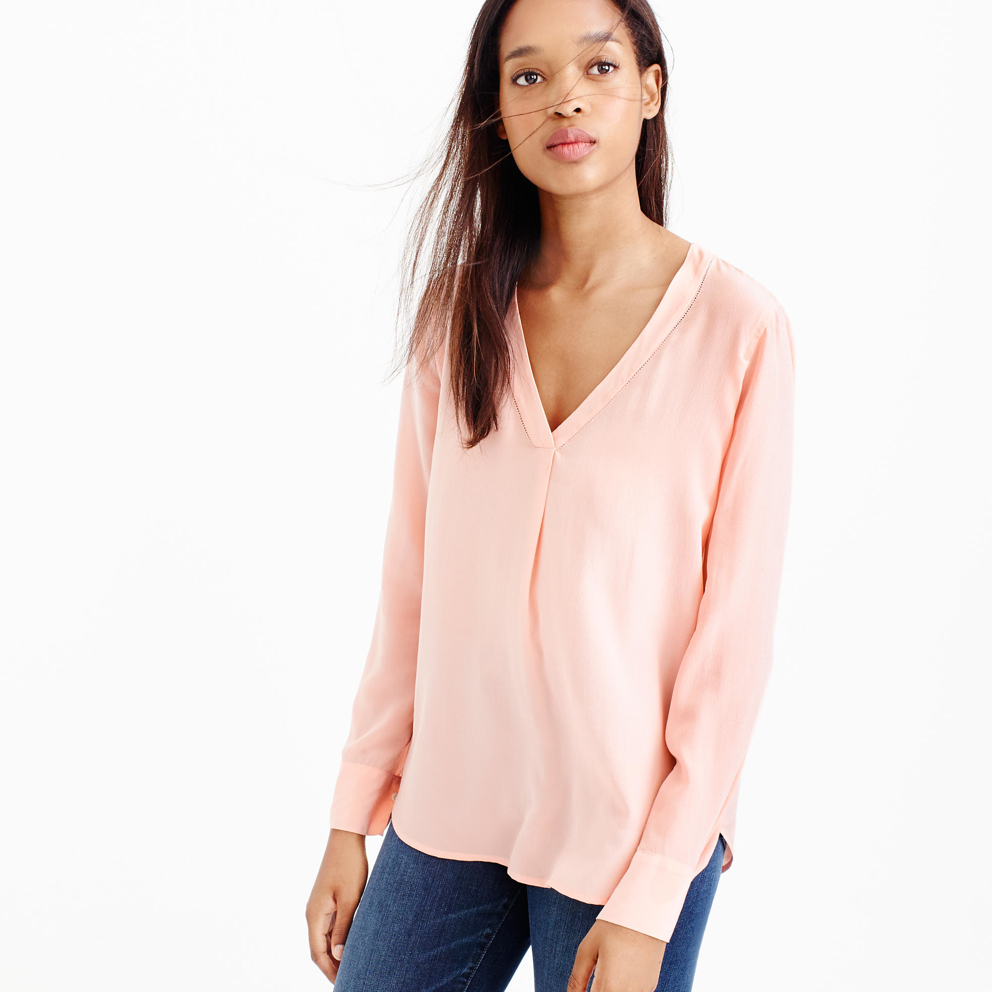 j crew silk blouses