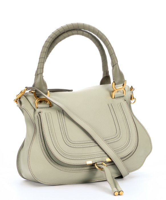 Chlo Baobab Green Leather \u0026#39;Marcie\u0026#39; Convertible Tote in White ...  