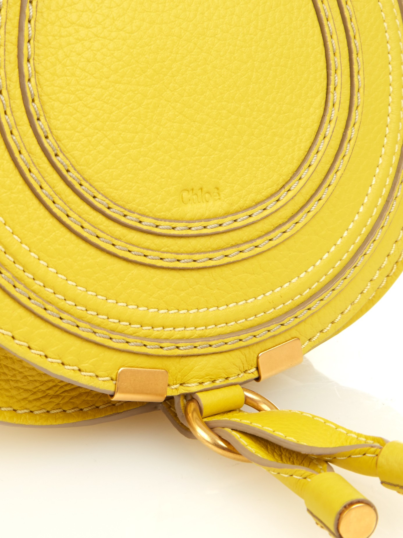 Chlo Marcie Mini Leather Cross-body Bag in Yellow | Lyst  