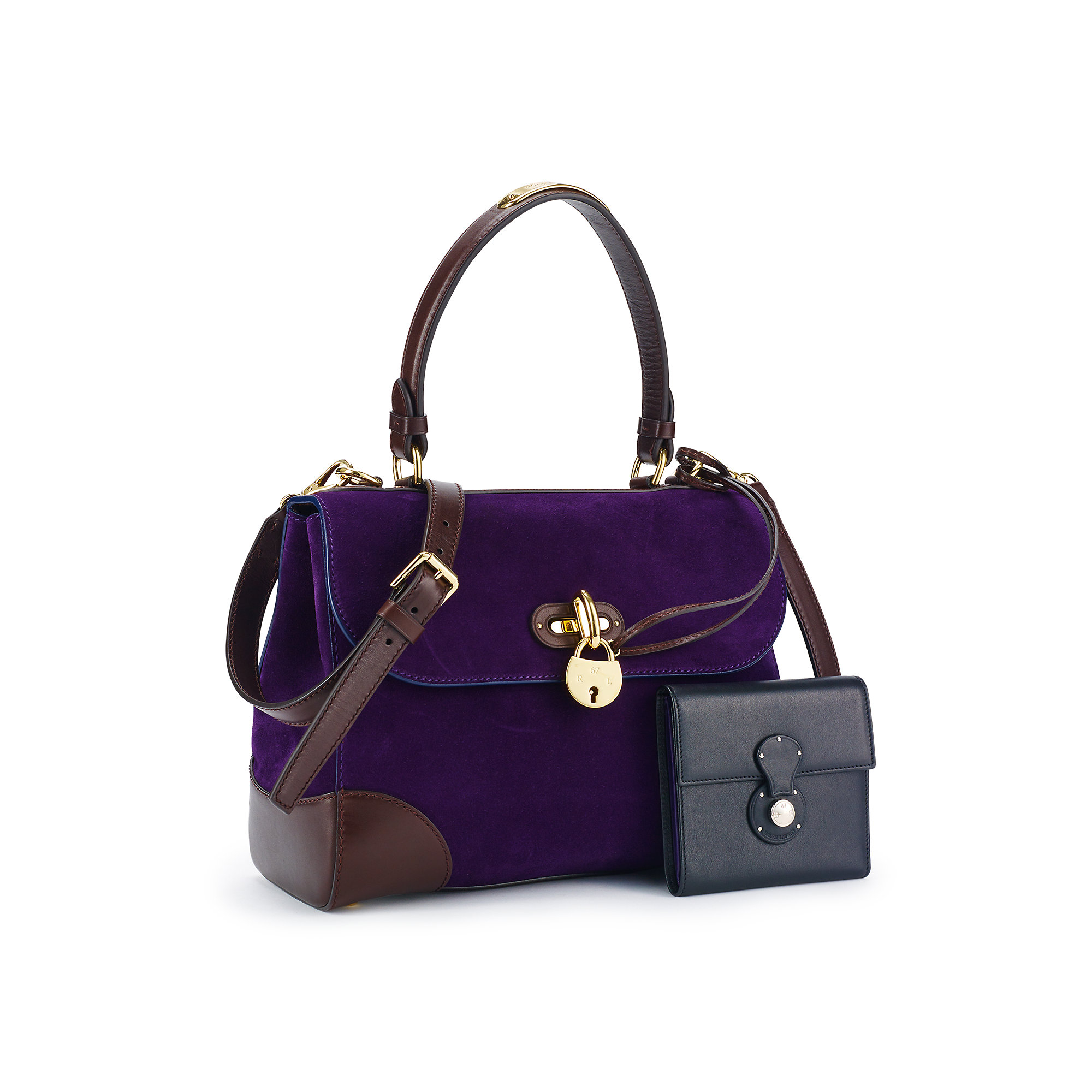 prada women bags - Ralph lauren Small Suede Tiffin Bag in Purple (deep purple) | Lyst