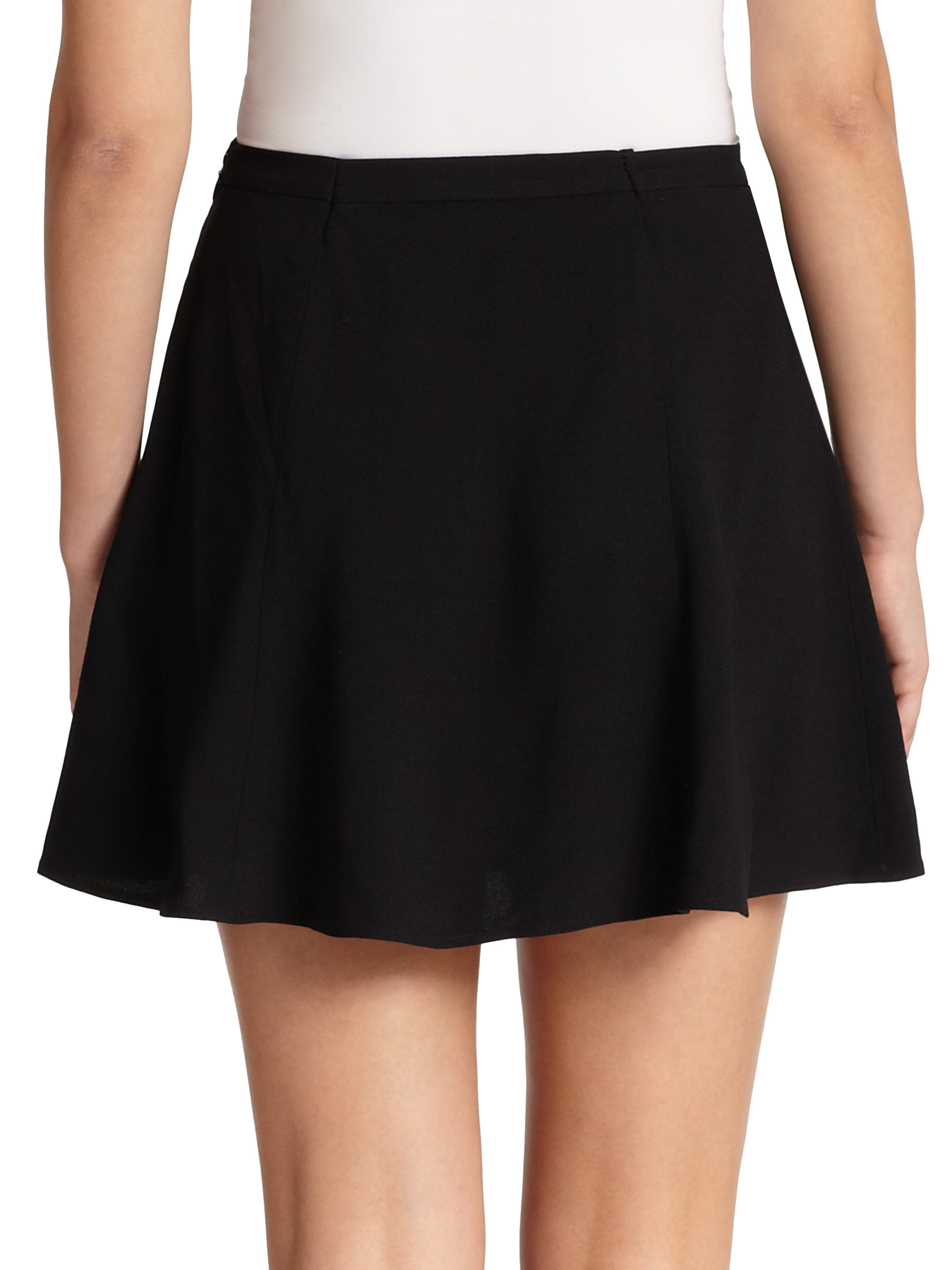 Polo ralph lauren Crepe Mini Skirt in Black (POLO BLACK) | Lyst