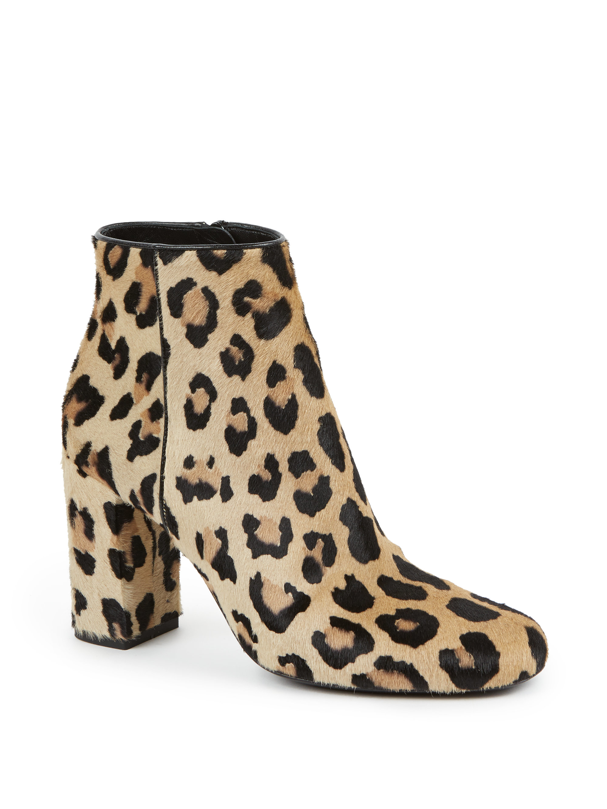 Saint Laurent Babies Leopard-print Pony Hair Ankle Boots in Natural - Lyst