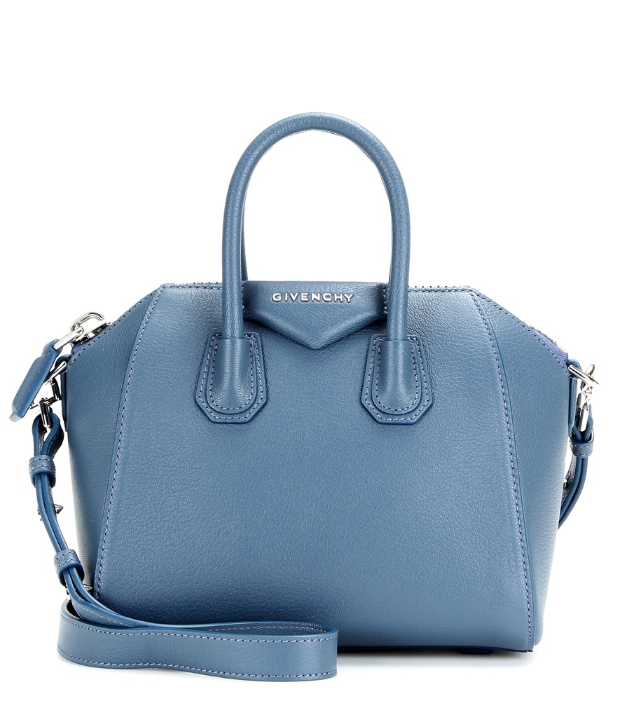 Givenchy Antigona Mini Leather Shoulder Bag in Blue | Lyst
