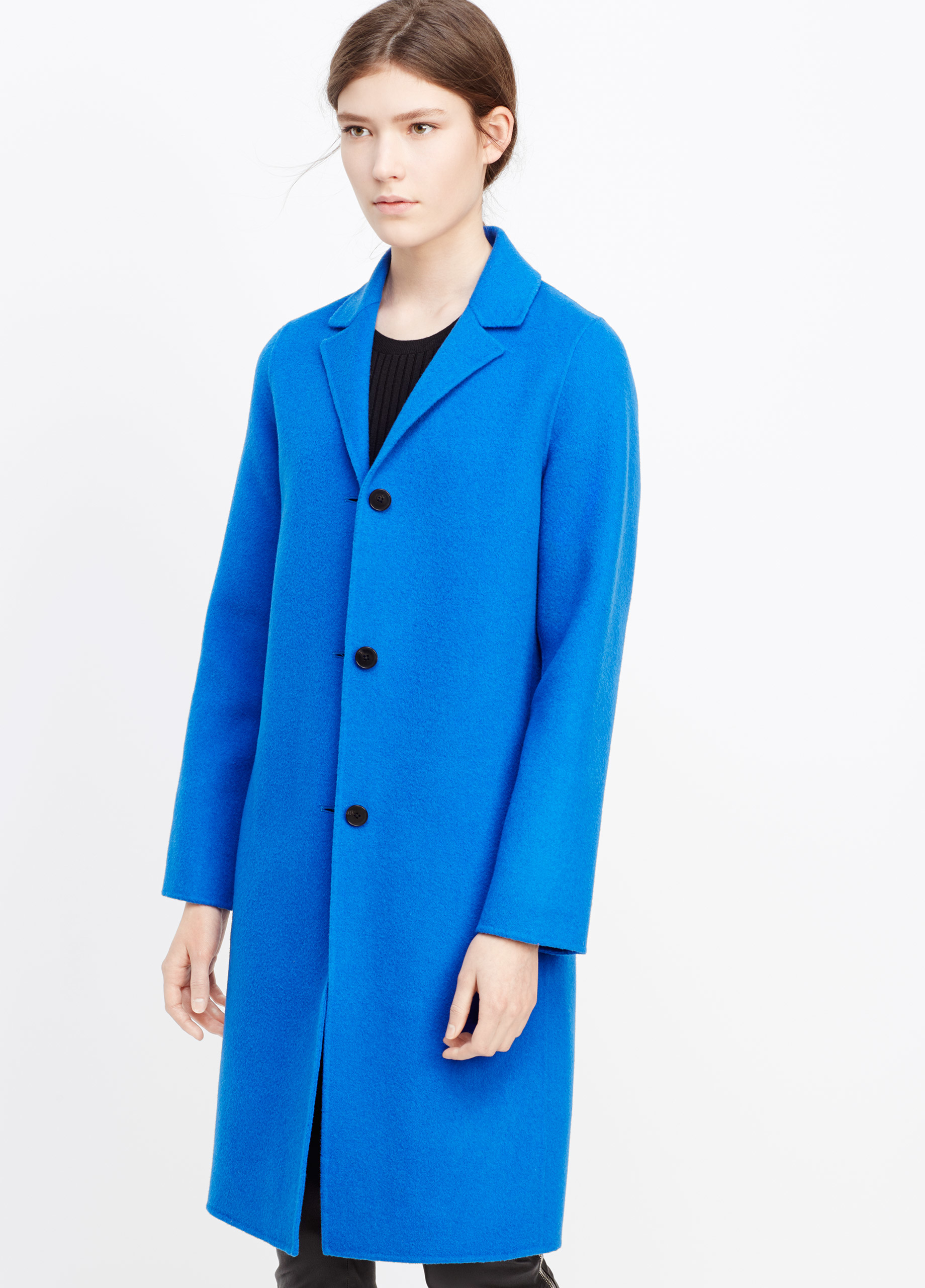 vince classic wool blend coat