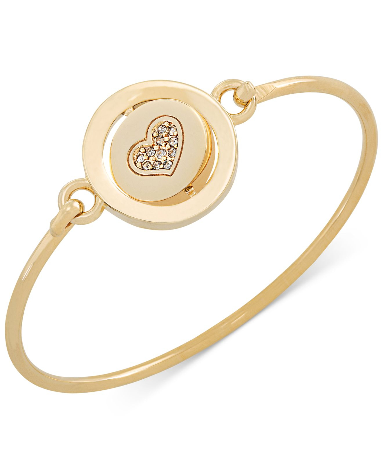 Lyst Carolee Gold Tone Word Play Daughter Spinning Charm Bangle Gallery