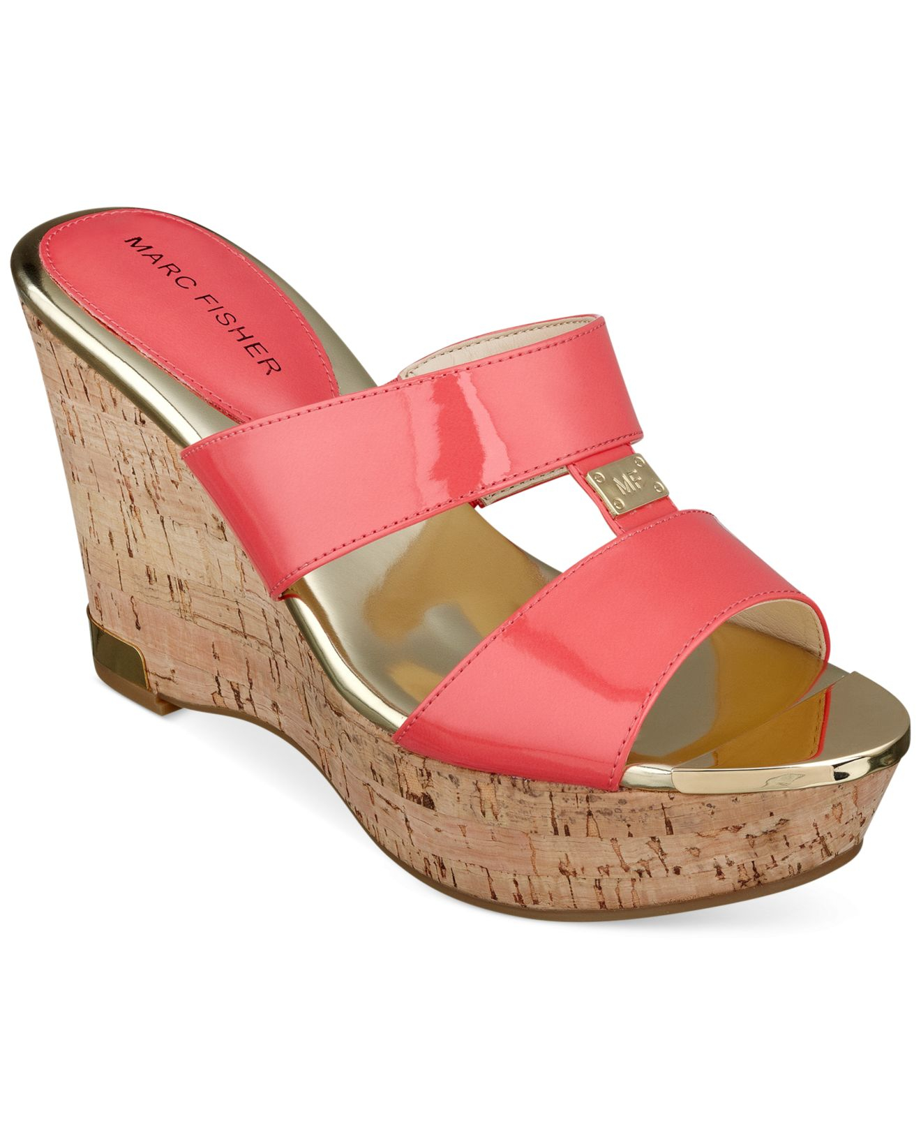 Lyst Marc Fisher Willian Platform Wedge Sandals in Pink