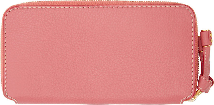 Chlo Magnolia Pink Leather Marcie Wallet in Pink | Lyst  