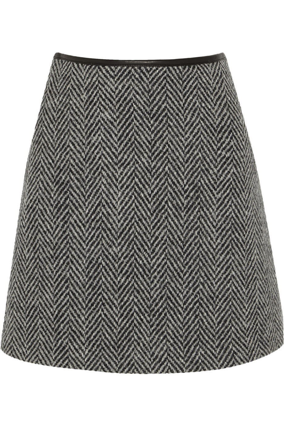Lyst - Burberry Brit Herringbone Wool-Tweed Mini Skirt in Gray