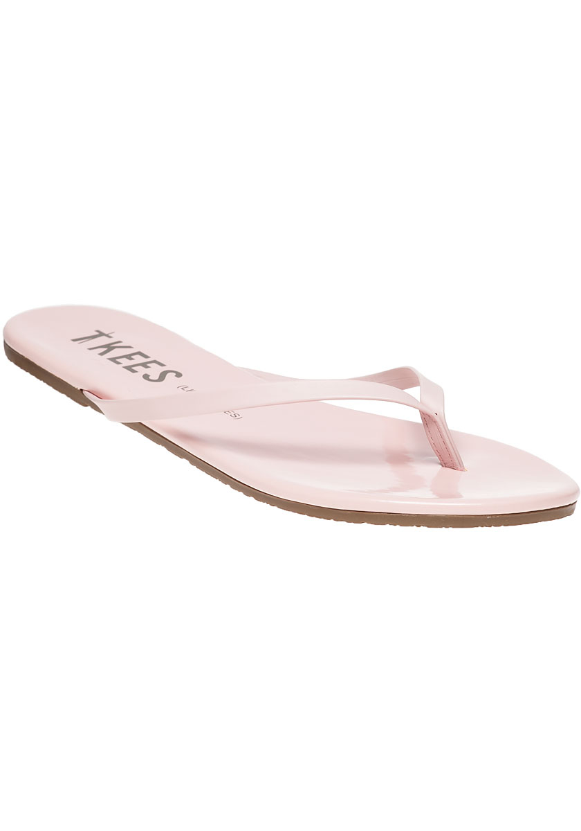 Lyst - Tkees Lipgloss Leather Flip Flops in Pink