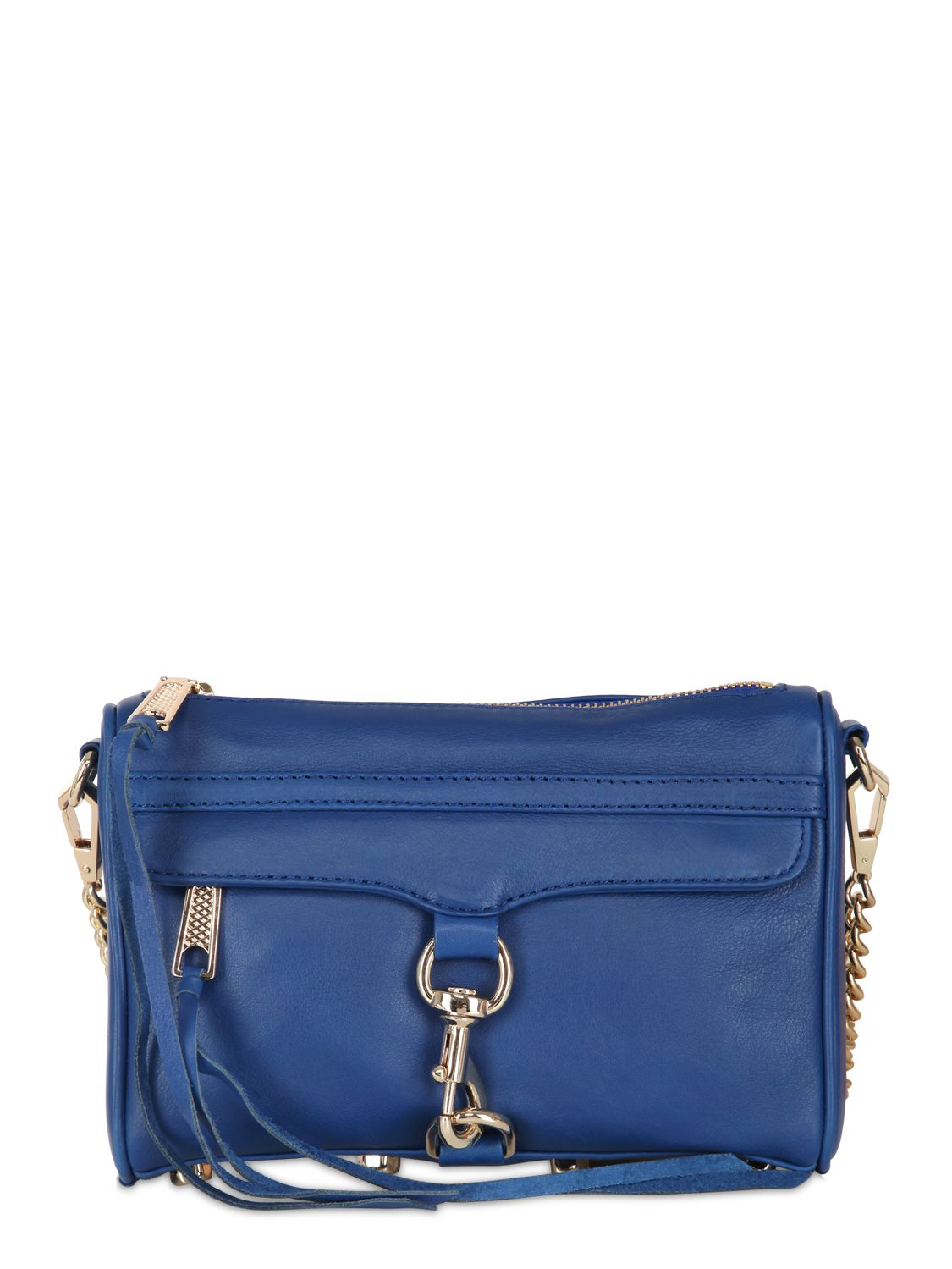 Lyst - Rebecca Minkoff Mini Mac Matte Leather Shoulder Bag in Blue