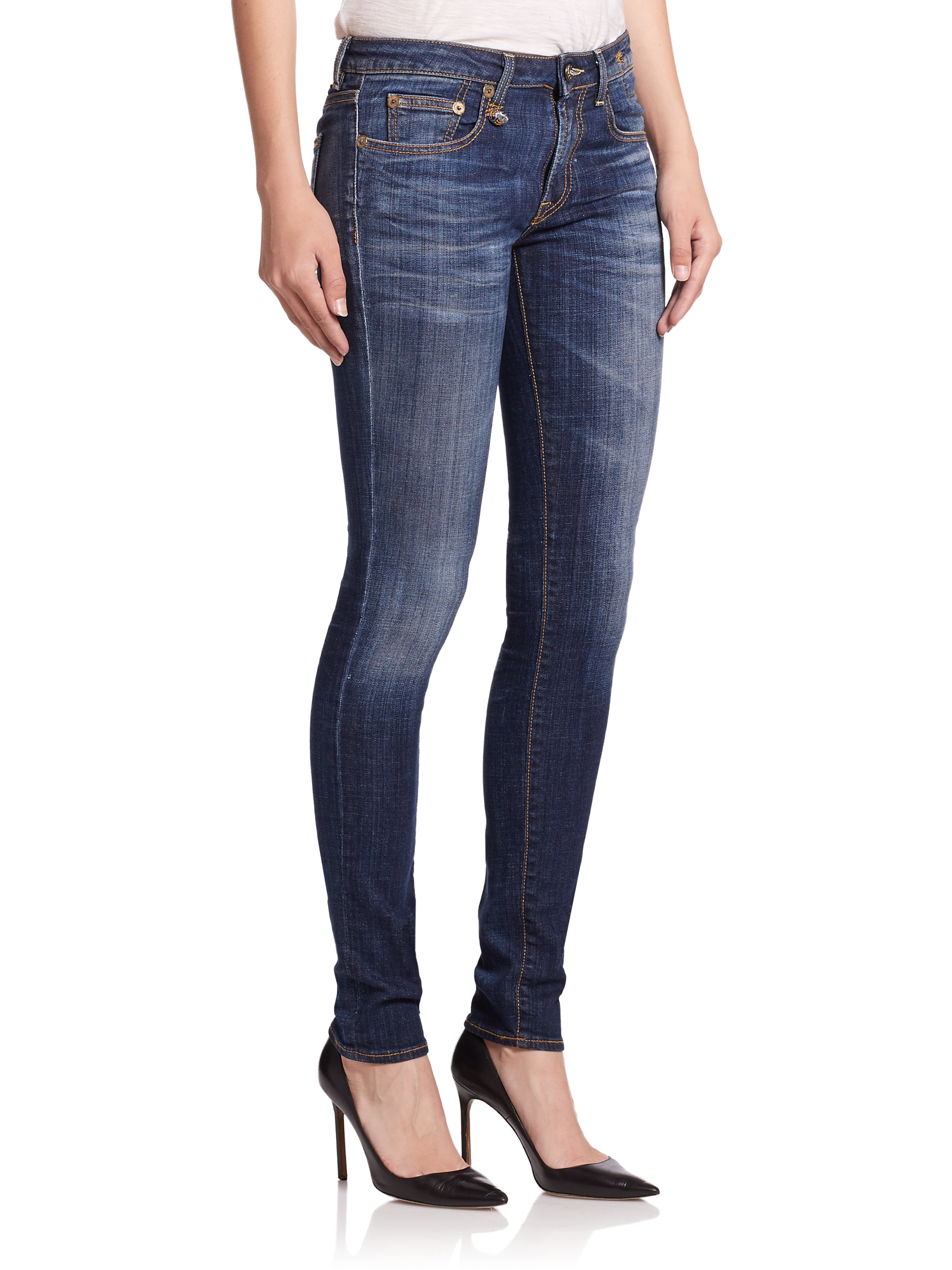 Lyst - R13 Alison Skinny Jeans in Blue