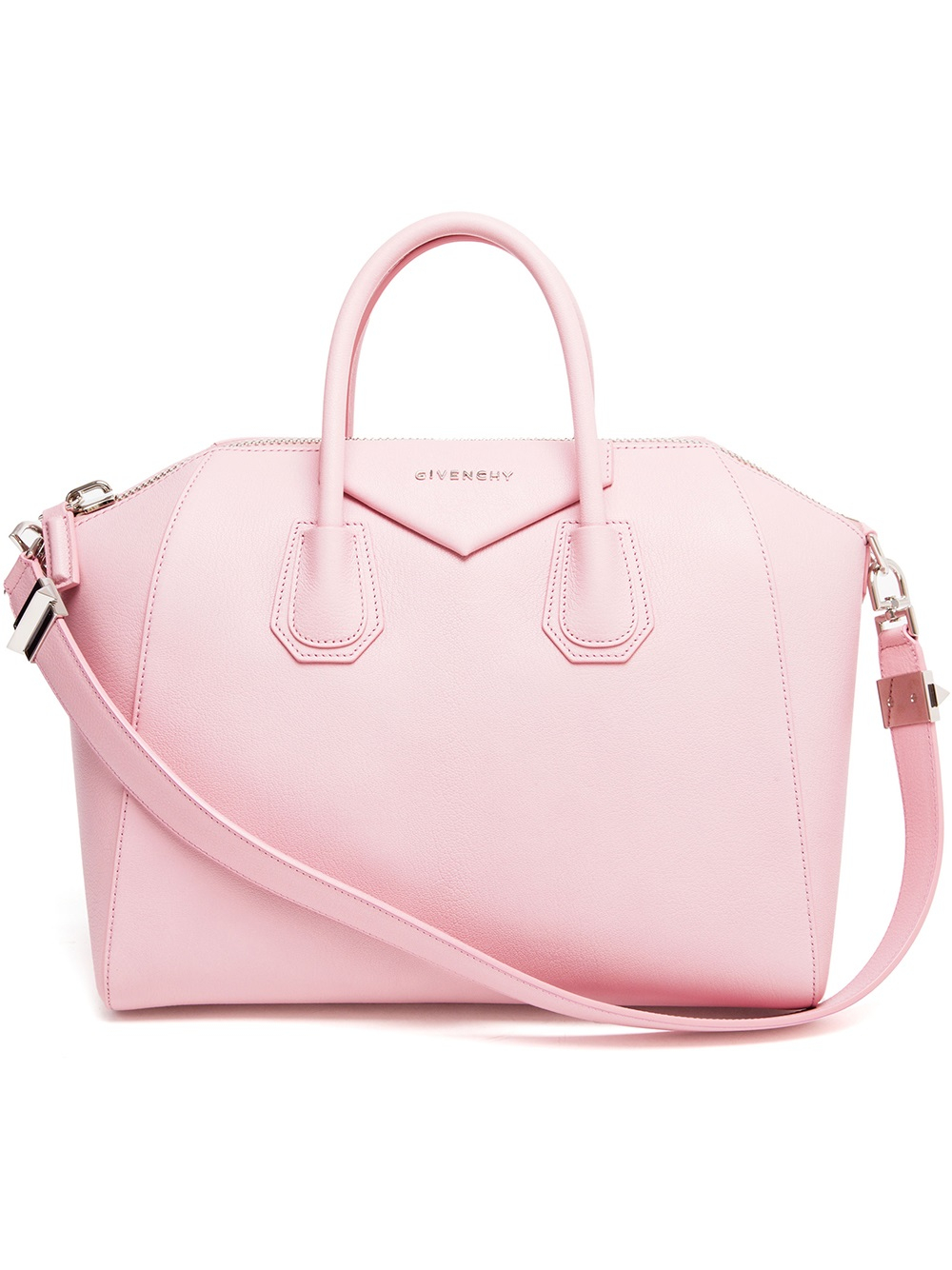 Lyst Givenchy Antigona Grained Leather Tote Bag In Pink Gallery