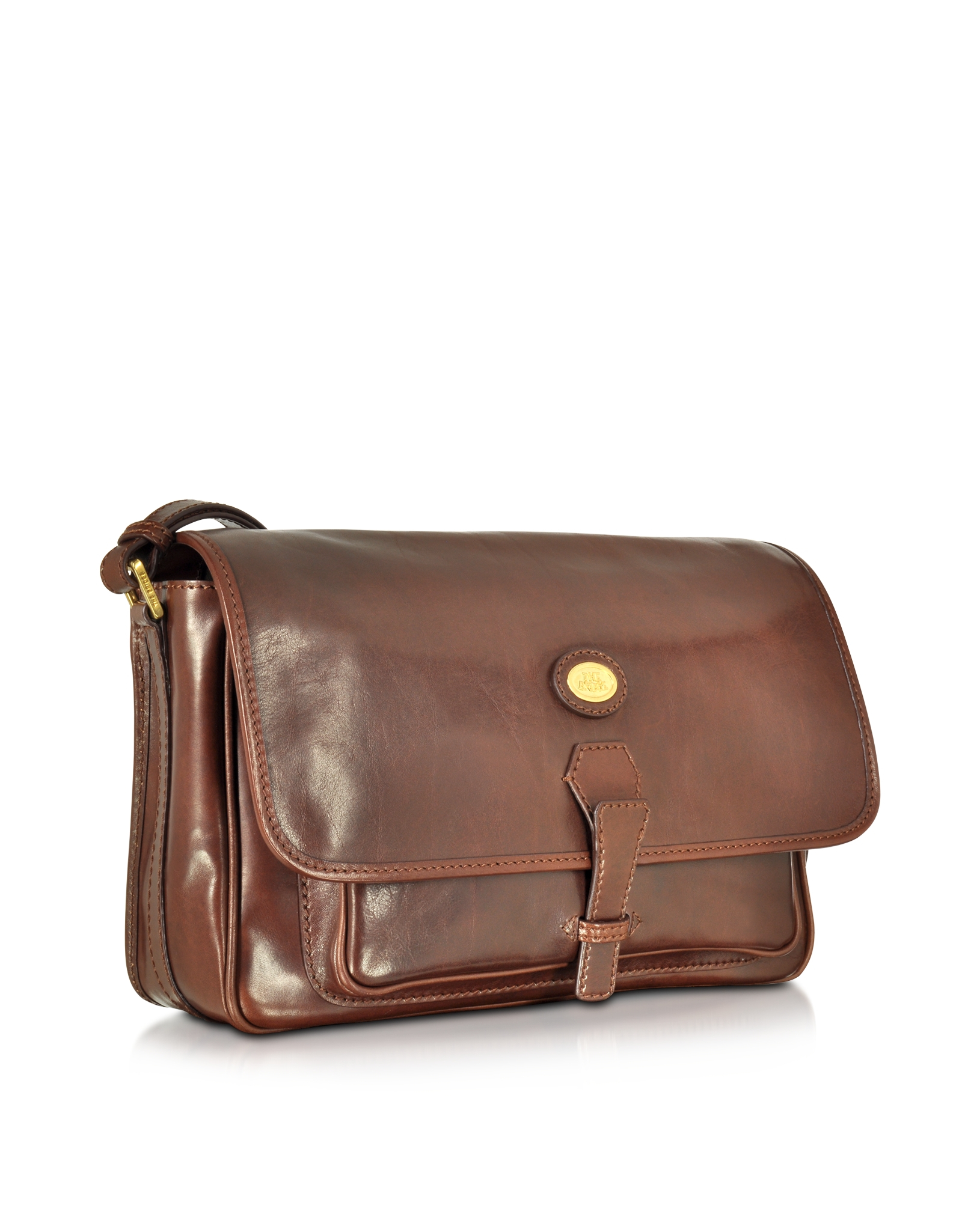 The Bridge Dark Brown Leather Large Shoulder Bag in Brown | Lyst