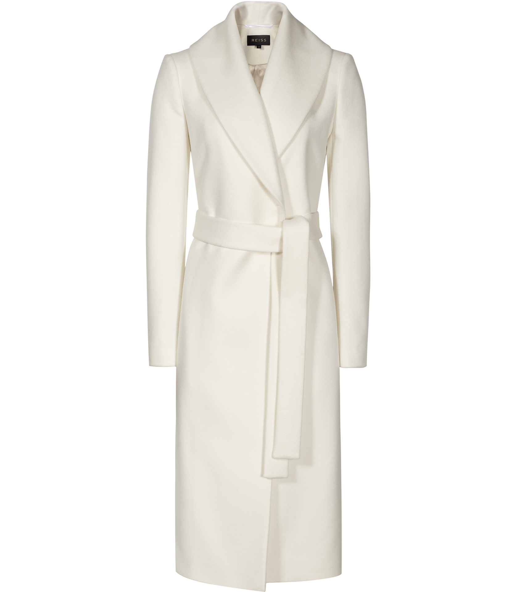 Lyst - Reiss Enna Longline Wrap Coat in White