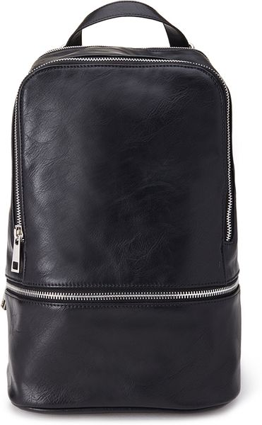 Forever 21 Mini Faux Leather Backpack in Black | Lyst