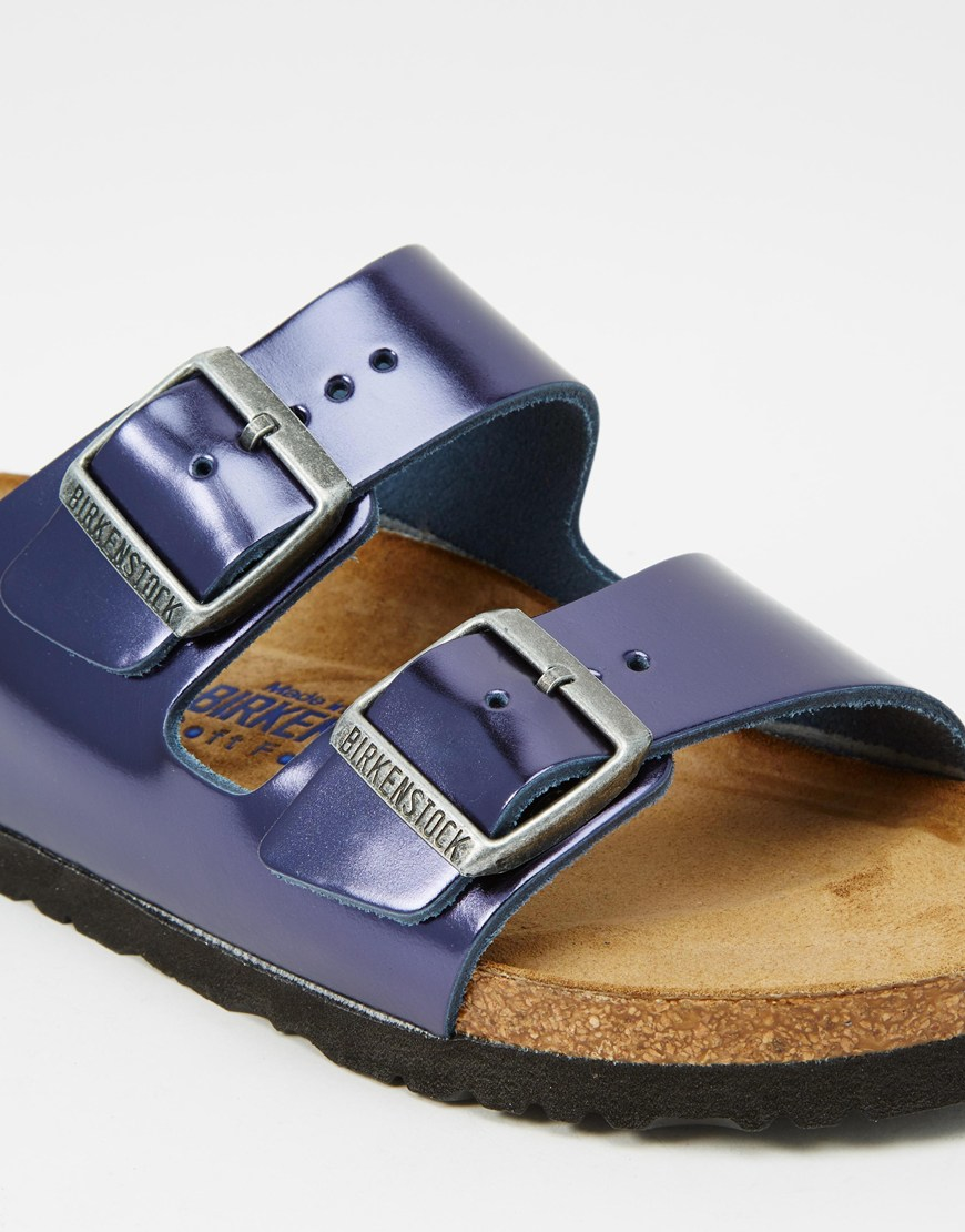 birkenstock icy metallic azure blue