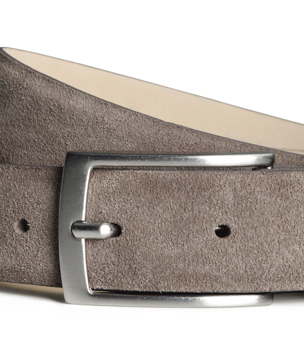 Lyst - H&M Suede Belt in Brown for Men