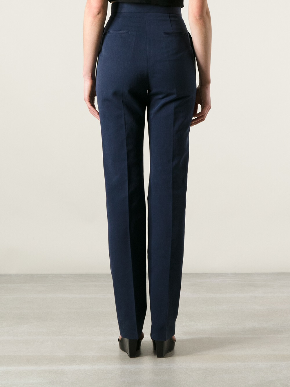 Image result for stella mccartney blue high waist trouser