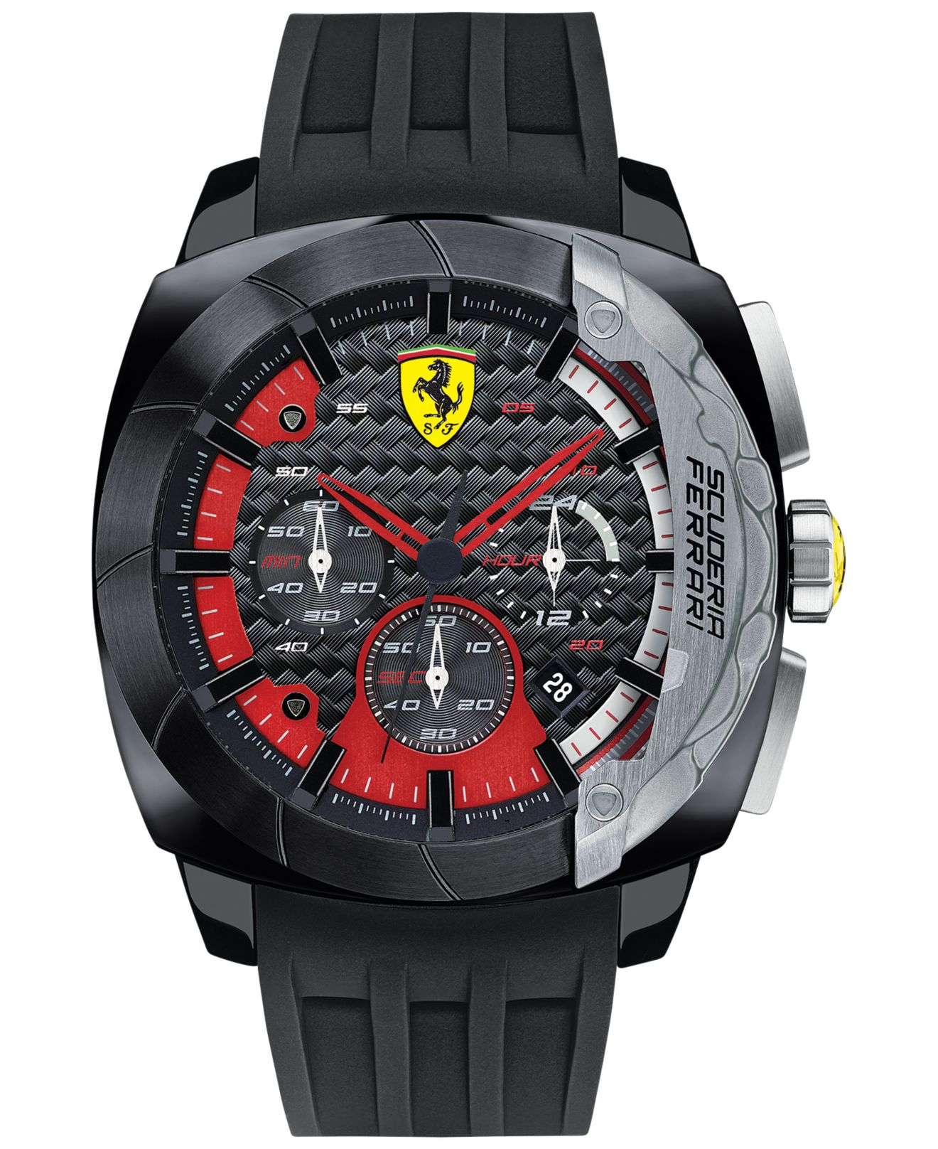 Lyst - Ferrari Scuderia Men's Chronograph Aerodinamico Black Silicone