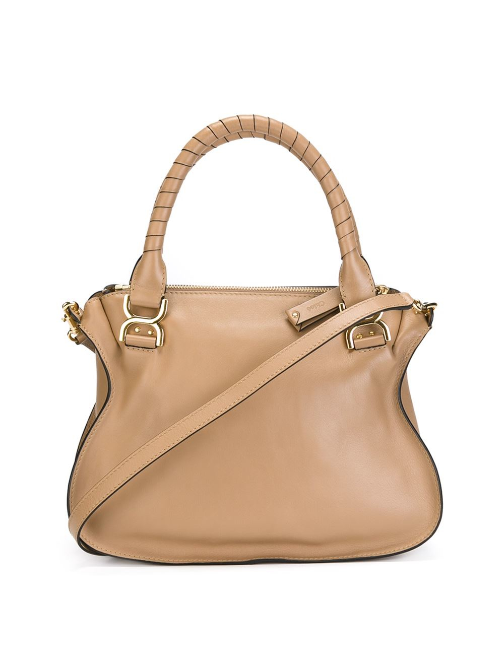 Chlo \u0026#39;marcie\u0026#39; Chain Detail Tote in Beige (nude \u0026amp; neutrals) | Lyst