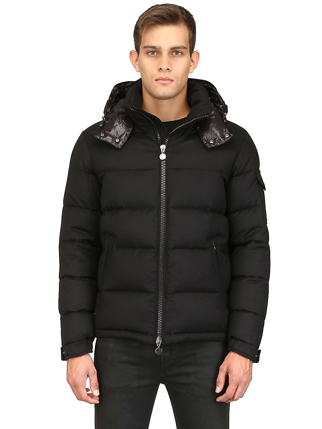 moncler grey flannel down puffer moncler grey flannel down puffer