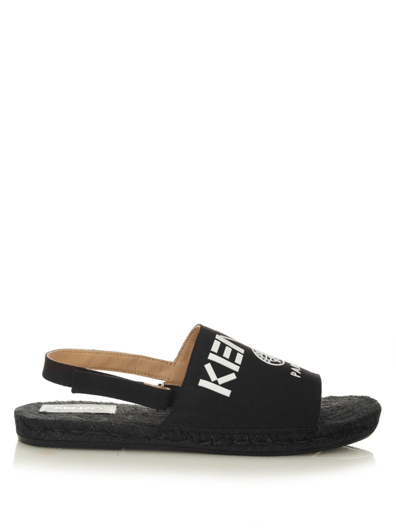 kenzo sarse canvas sandals in black for lyst kenzo sarse canvas sandals in black for lyst